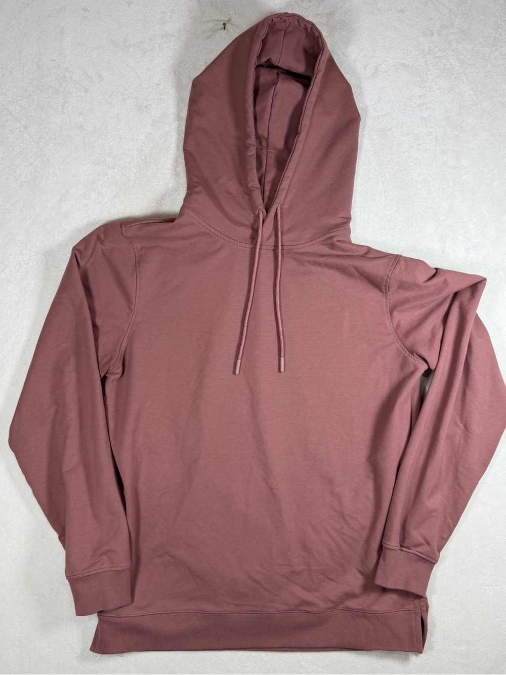 Cuts Clothing Size Large Split Hem Athletic Slim Dusty Rose Men's Hoodie